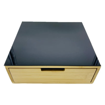 Bamboo Drawer Organizer, Pull-Out Storage Box with Installation-Free Design, 30 × 30 × 10 cm - product view 5