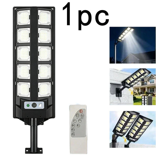 Solar Fence Light, Remote-Controlled Dimmable LED Outdoor Wall Lamp, ABS Solar-Powered Garden and Yard Security Lighting - product view 1