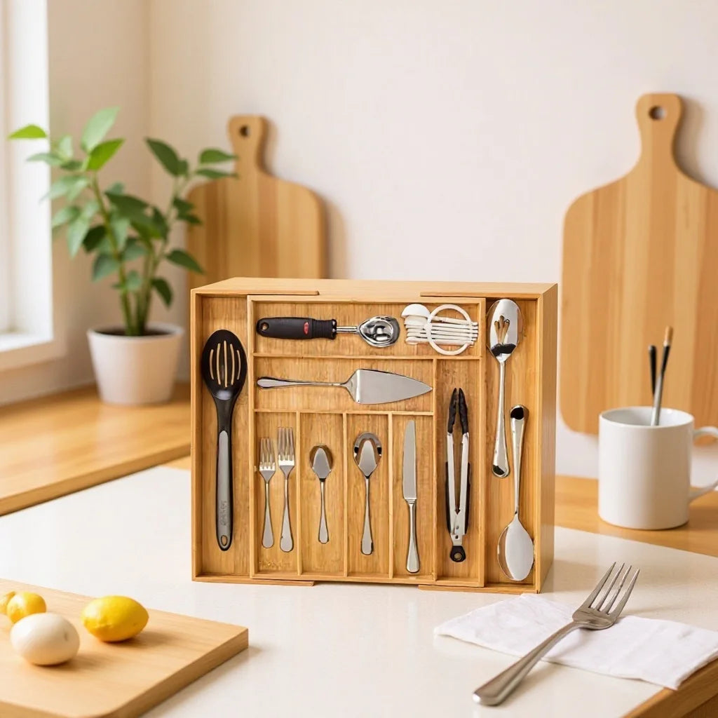 bamboo drawer organizer - product view 5