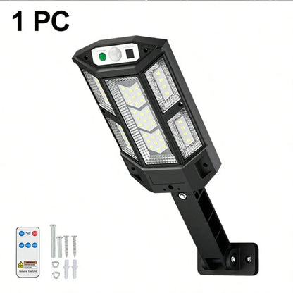 Solar LED Motion Sensor Wall Light, Remote Control, Dimmable Outdoor Garden, Yard and Garage Lighting - product view 1