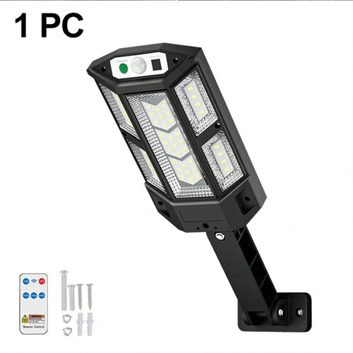 Solar LED Motion Sensor Wall Light, Remote Control, Dimmable Outdoor Garden, Yard and Garage Lighting - product view 1
