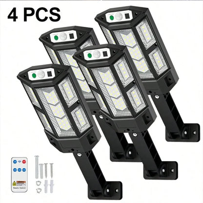 Solar LED Motion Sensor Wall Light, Remote Control, Dimmable Outdoor Garden, Yard and Garage Lighting - product view 3