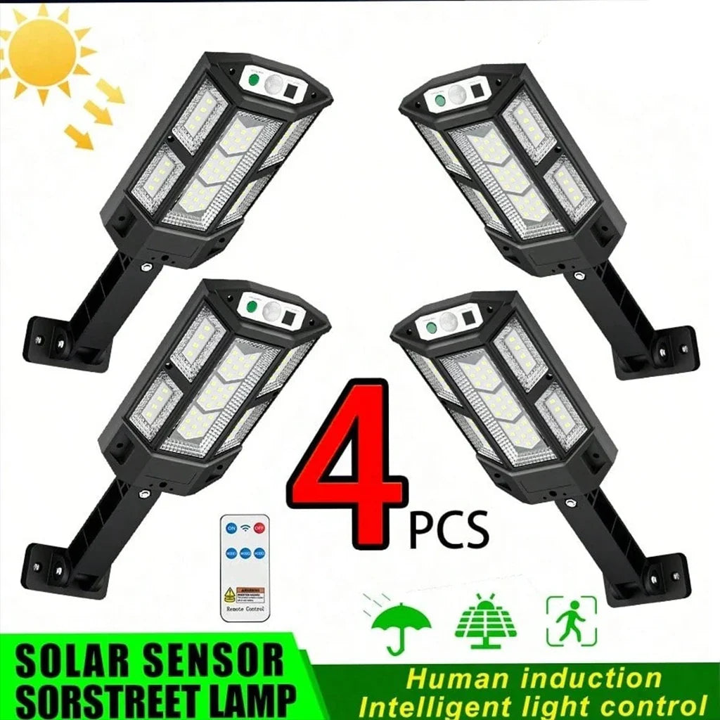 Solar LED Motion Sensor Wall Light, Remote Control, Dimmable Outdoor Garden, Yard and Garage Lighting - product view 4