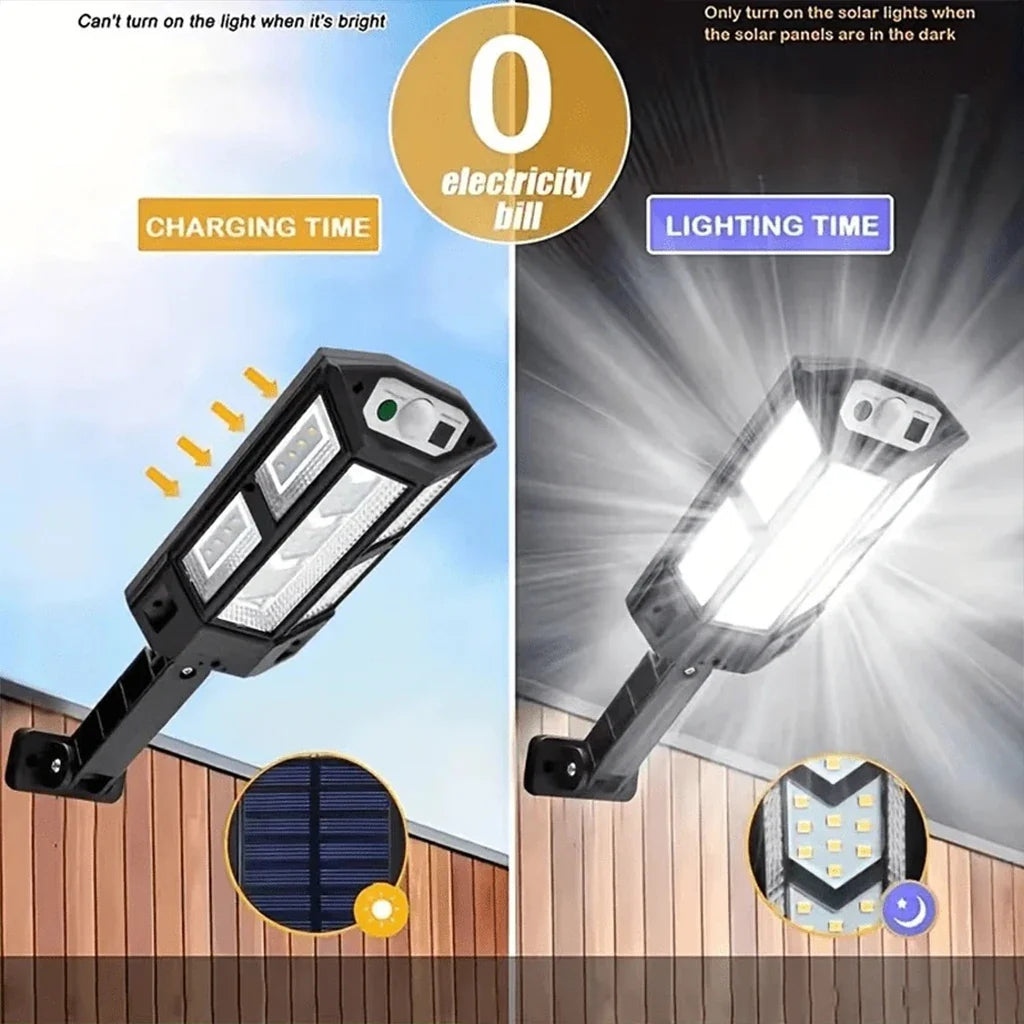 Solar LED Motion Sensor Wall Light, Remote Control, Dimmable Outdoor Garden, Yard and Garage Lighting - product view 6