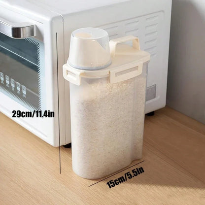 Large Clear Glass Airtight Food Storage Container, Flip-Lid Pantry Jar for Flour, Rice, Grains and Pet Food - product view 5