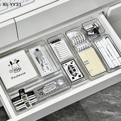 Adjustable PVC Drawer Organizer with Dividers, Stackable Modular Storage Tray for Cosmetics and Makeup, Waterproof A1-A4 Options - product view 6