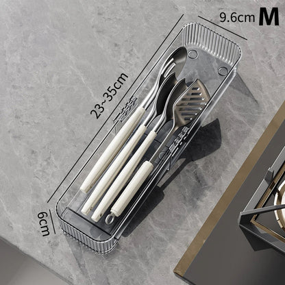 Expandable Drawer Organizer, Adjustable Modular Divider Bin, Waterproof PVC Storage for Kitchen, Makeup, Bathroom and Office - product view 2