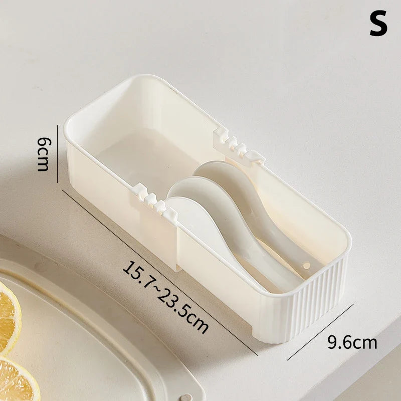 Expandable Drawer Organizer, Adjustable Modular Divider Bin, Waterproof PVC Storage for Kitchen, Makeup, Bathroom and Office - product view 4