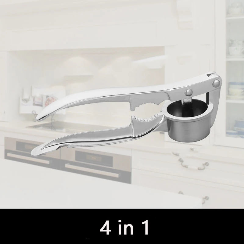 stainless garlic press - product view 2