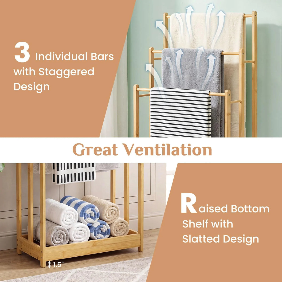 towel ladder rack - product view 4