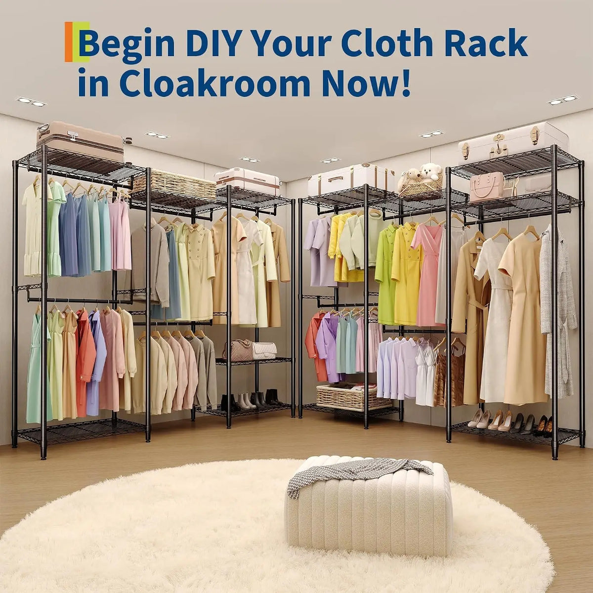 freestanding garment rack - product view 3