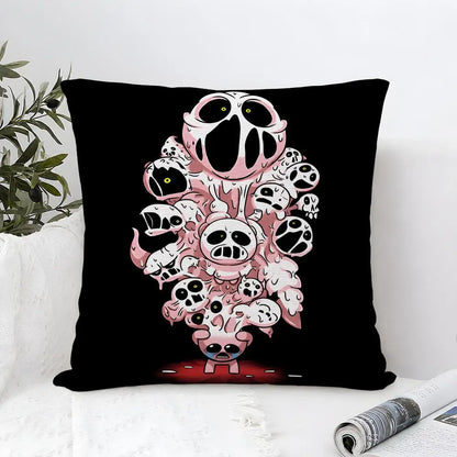 Binding Isaac Dark Gothic Cushion Cover, Printed Woven Square 100% Polyester Pillowcase, 30–60cm Sizes for Seat and Décor - product view 1