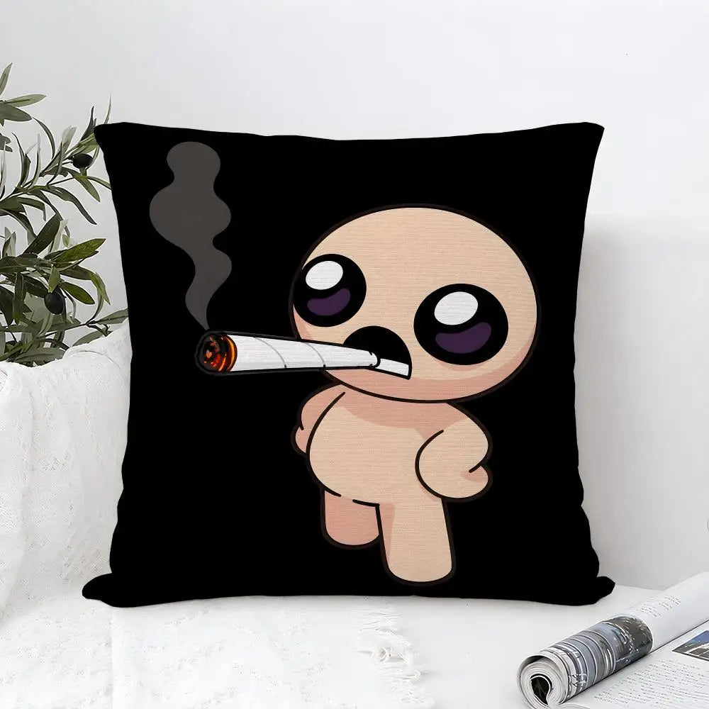 Binding Isaac Dark Gothic Cushion Cover, Printed Woven Square 100% Polyester Pillowcase, 30–60cm Sizes for Seat and Décor - product view 4