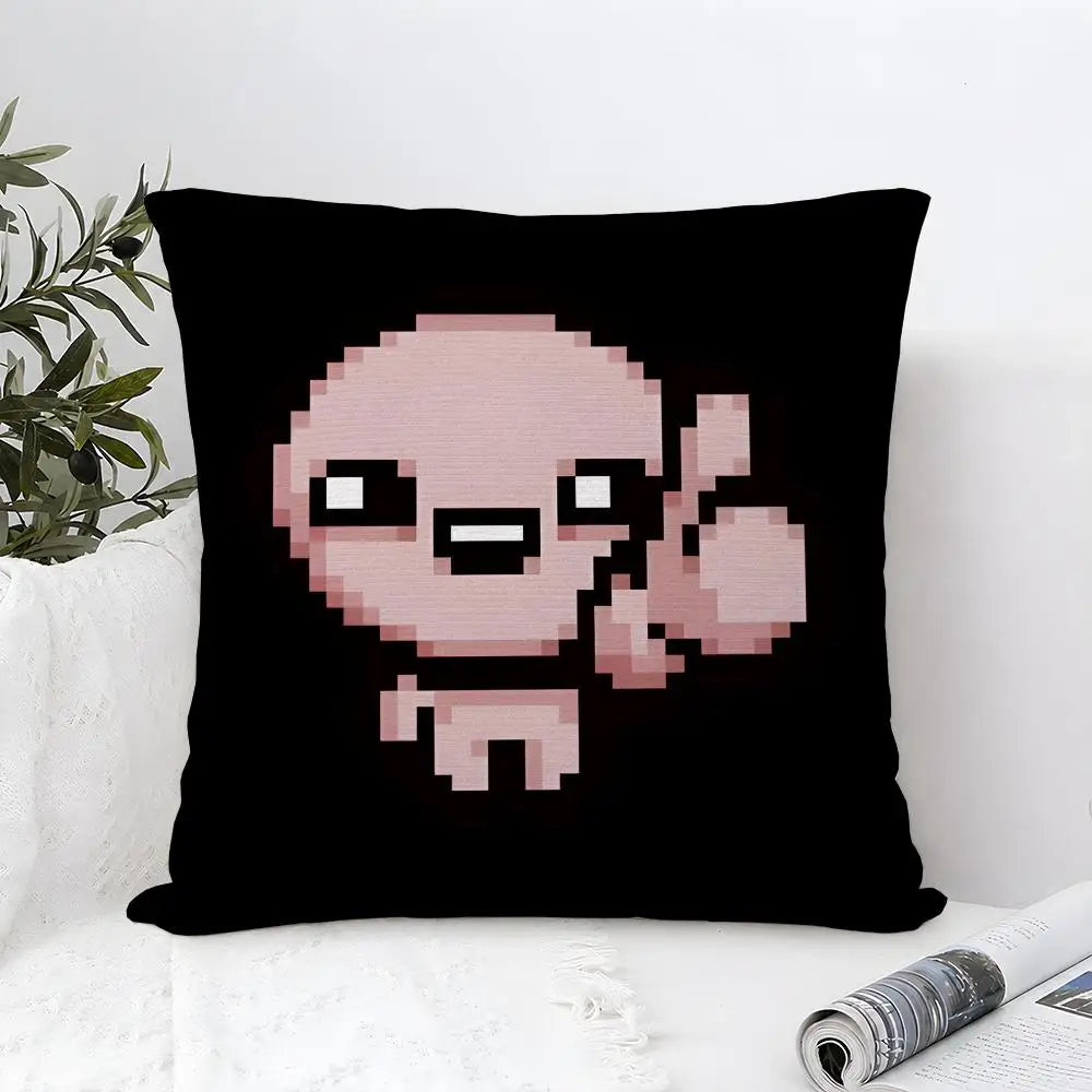 Binding Isaac Dark Gothic Cushion Cover, Printed Woven Square 100% Polyester Pillowcase, 30–60cm Sizes for Seat and Décor - product view 6