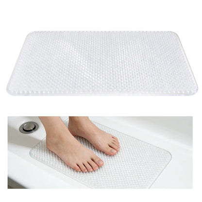 PVC Bath Mat, Soft Textured Shower and Tub Floor Mat with Suction Cups and Drain Holes, 27.56 x 15.75 Inches - product view 1