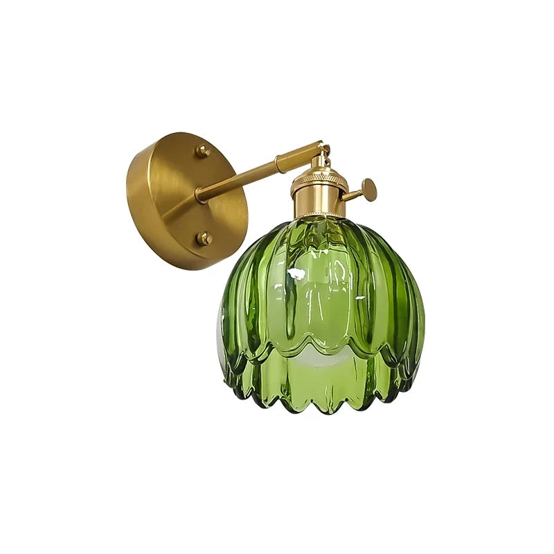 Vintage Glass Wall Sconce, Rechargeable LED, Remote Control, Dimmable E27 Lamp for Bedroom, Dining Room and Foyer - product view 1