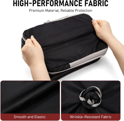 Compression Packing Cubes, 4-Piece Foldable Travel Organizer Set with S, M, L and XL Bags - product view 6