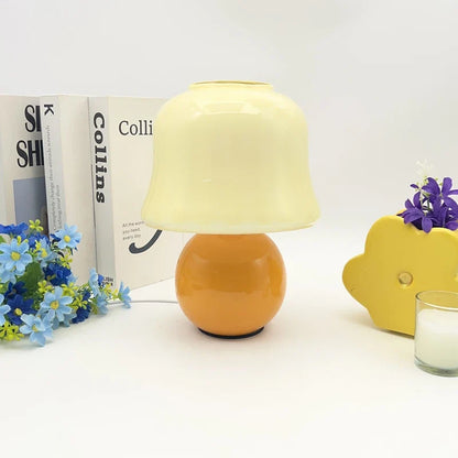 Ribbed Glass Table Lamp, Dimmable LED Desk Light, Three-Color Illumination, USB-C 5V for Bedroom, Bedside and Study - product view 1