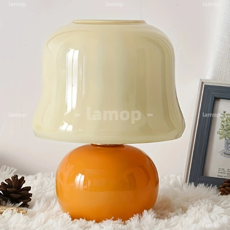 ribbed glass table lamp - product view 5