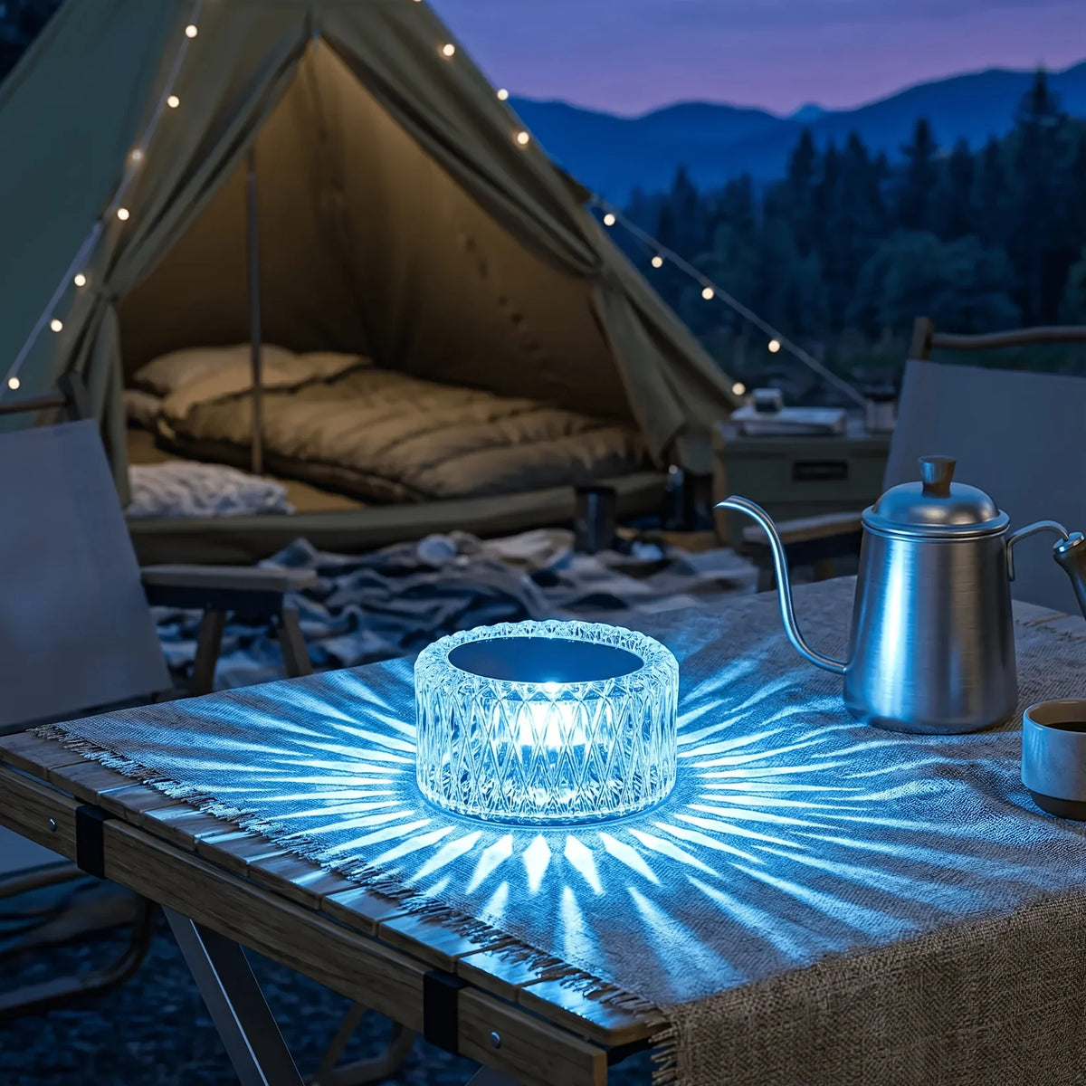 Portable Crystal LED Table Lamp, 16 Colors, 3-Level Dimming, Touch Control, Rechargeable, 1 or 2 Pack - product view 4