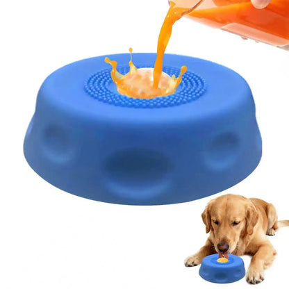 Silicone Slow Feeder Dog Bowl, Interactive Rolling Ball Lick Bowl, Anti-Slip Base for Liquid Treats, Bone Broth and Yogurt - product view 2