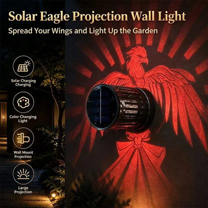 Solar Fence Light with Eagle Pattern, ABS Body, Push-Button Control, 5 m Size for Patio, Yard and Garden Decoration - product view 3