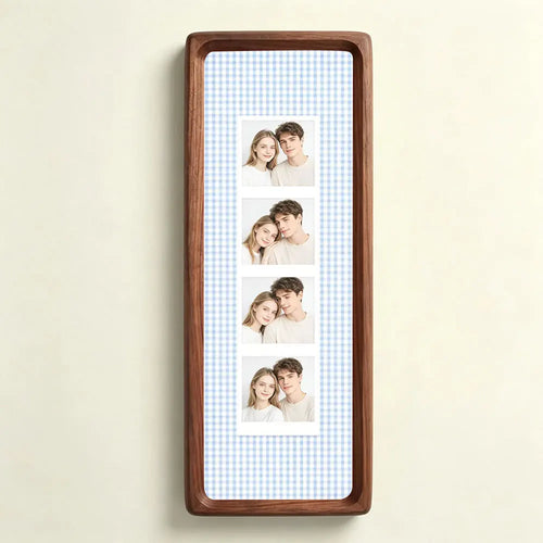 Multi-Opening Collage Frame for Photo Booth Strips, Other Wood Display Frame with Acrylic Panel and Desktop Stand - product view 1