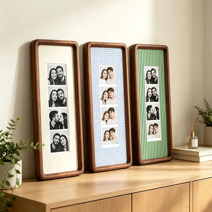 Multi-Opening Collage Frame for Photo Booth Strips, Other Wood Display Frame with Acrylic Panel and Desktop Stand - product view 6
